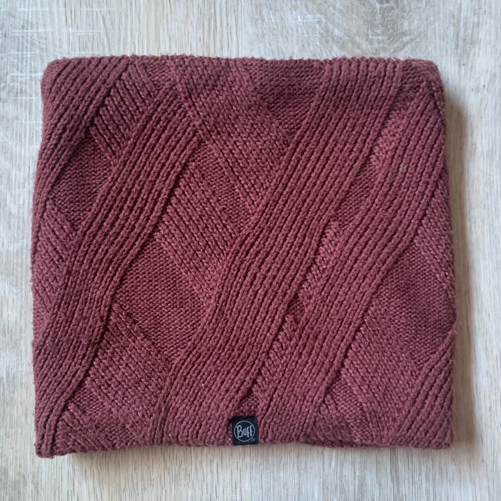 Buff Knit Scarf lined with fleece